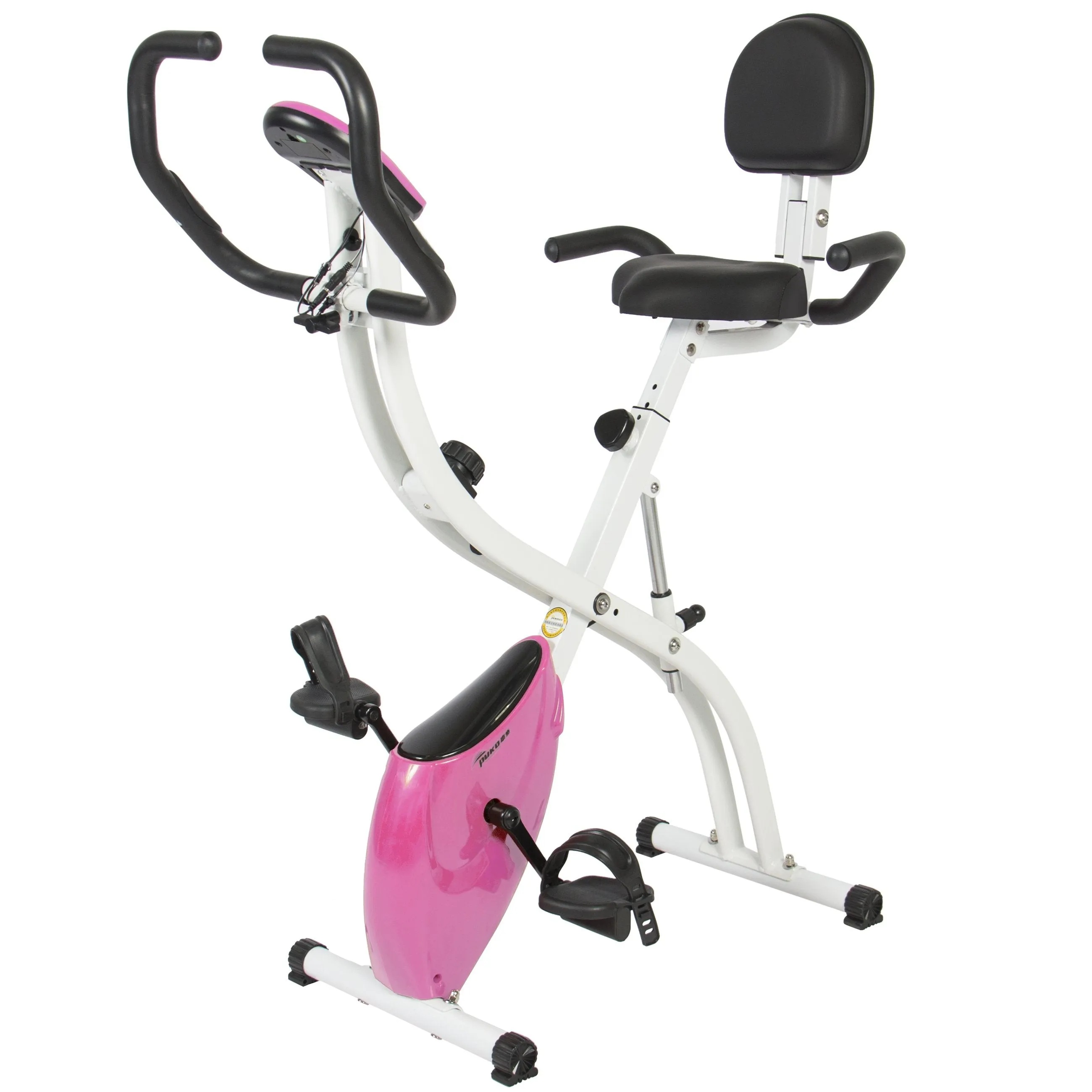 Folding Exercise Bike w/ 8-Level Magnetic Resistance, Adjustable Height