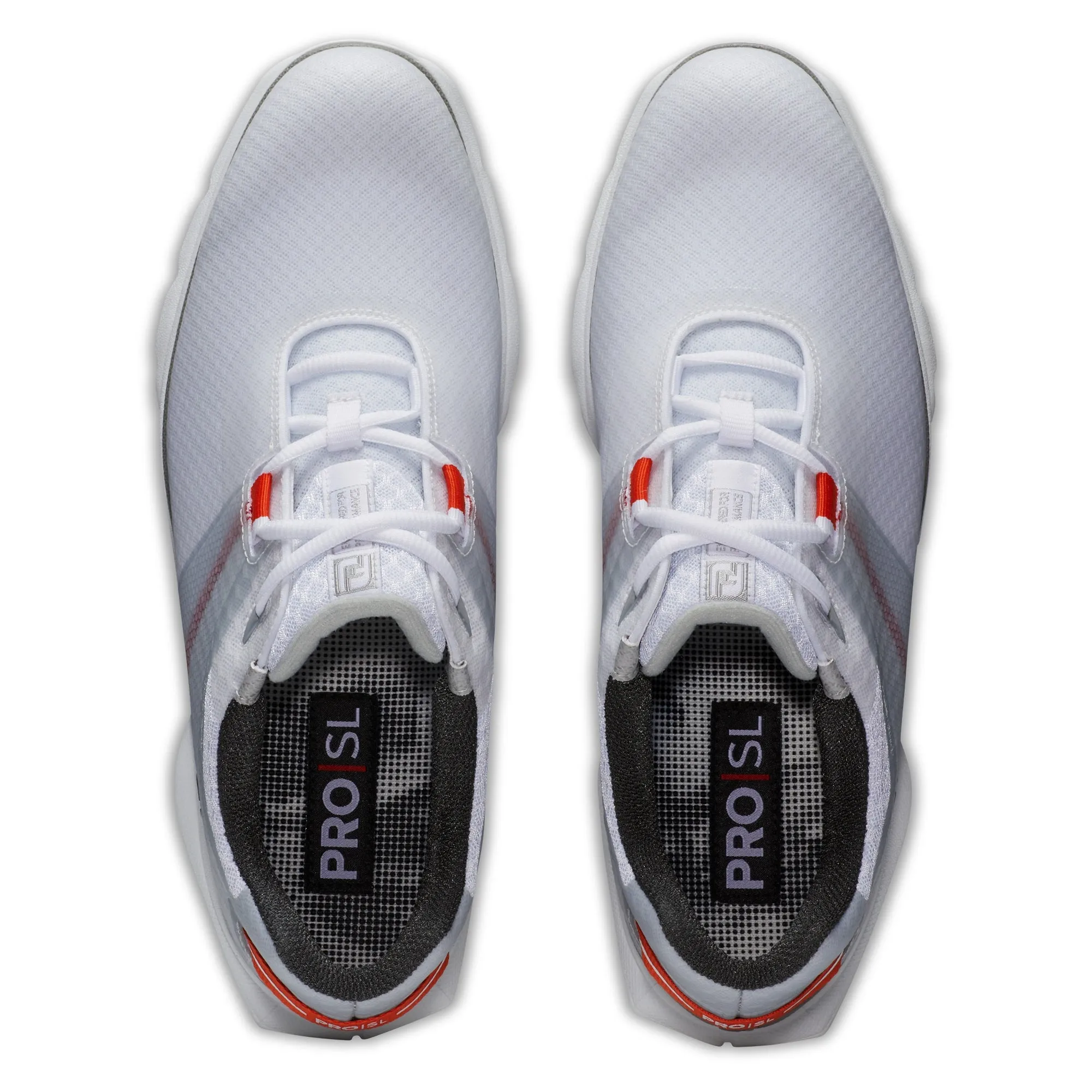 FootJoy Pro|SL Sport Golf Shoes 53853 White/Orange (Previous Season Style)