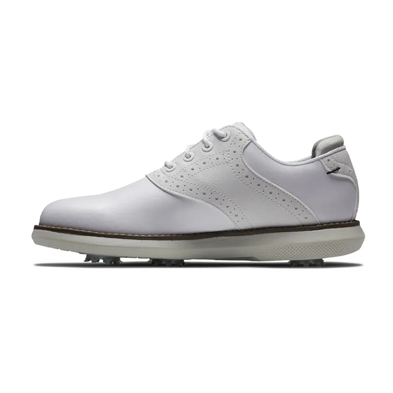 FOOTJOY Traditions Junior Spiked Shoes (White)