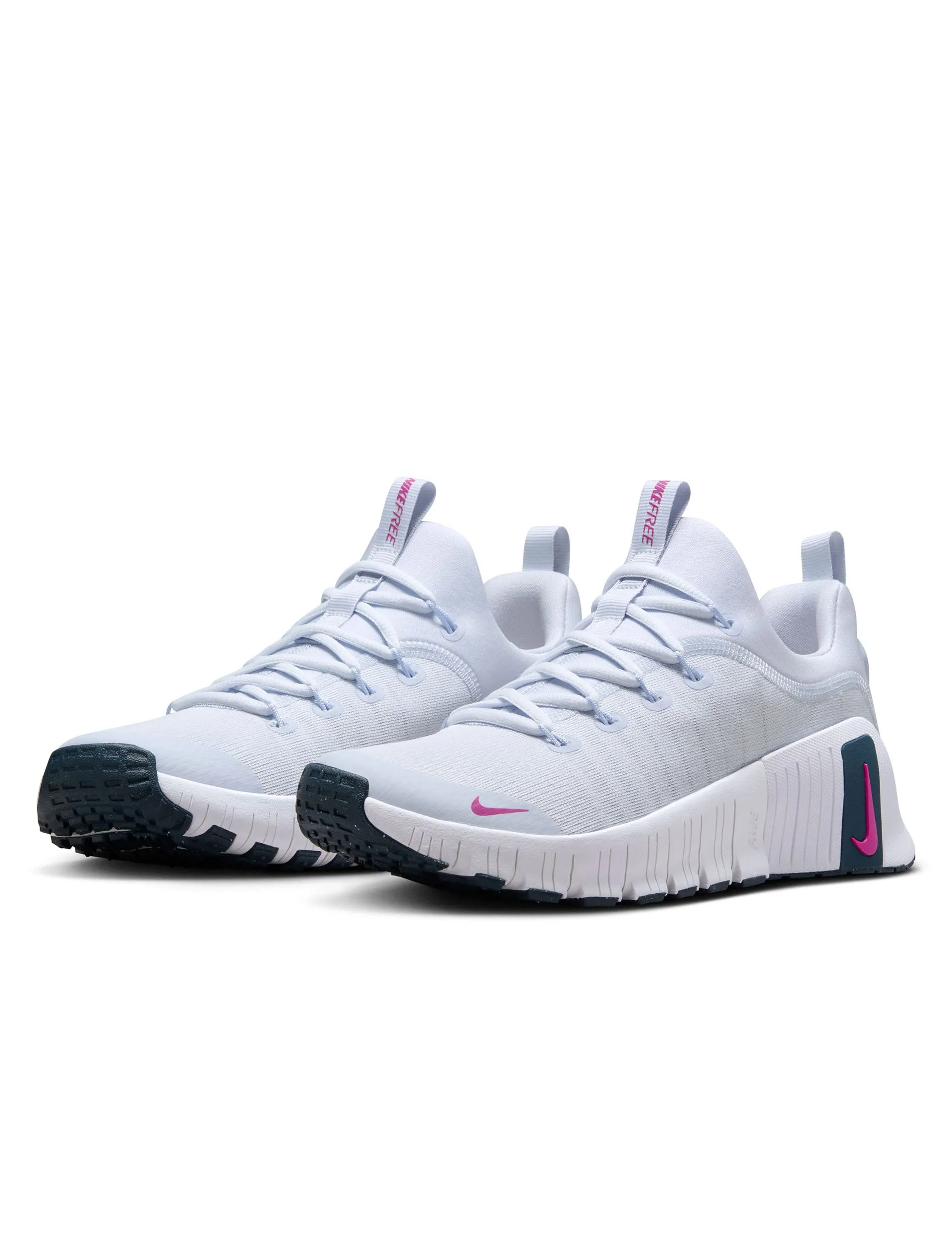 Free Metcon 6 Shoes - Football Grey/Armoury Navy/Hot Fuchsia