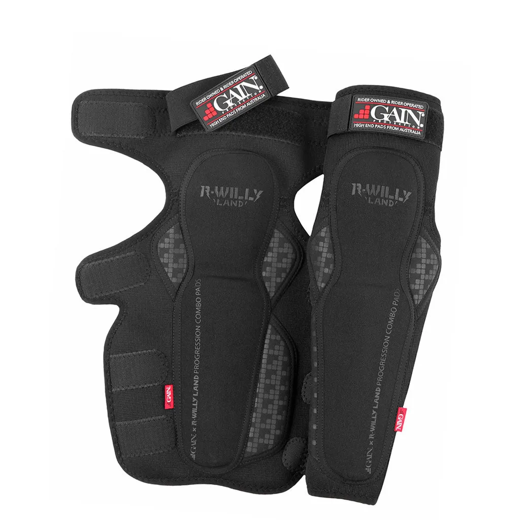 GAIN x R WILLY LAND "PROGRESSION" V2 Knee/Shin Combo Pads