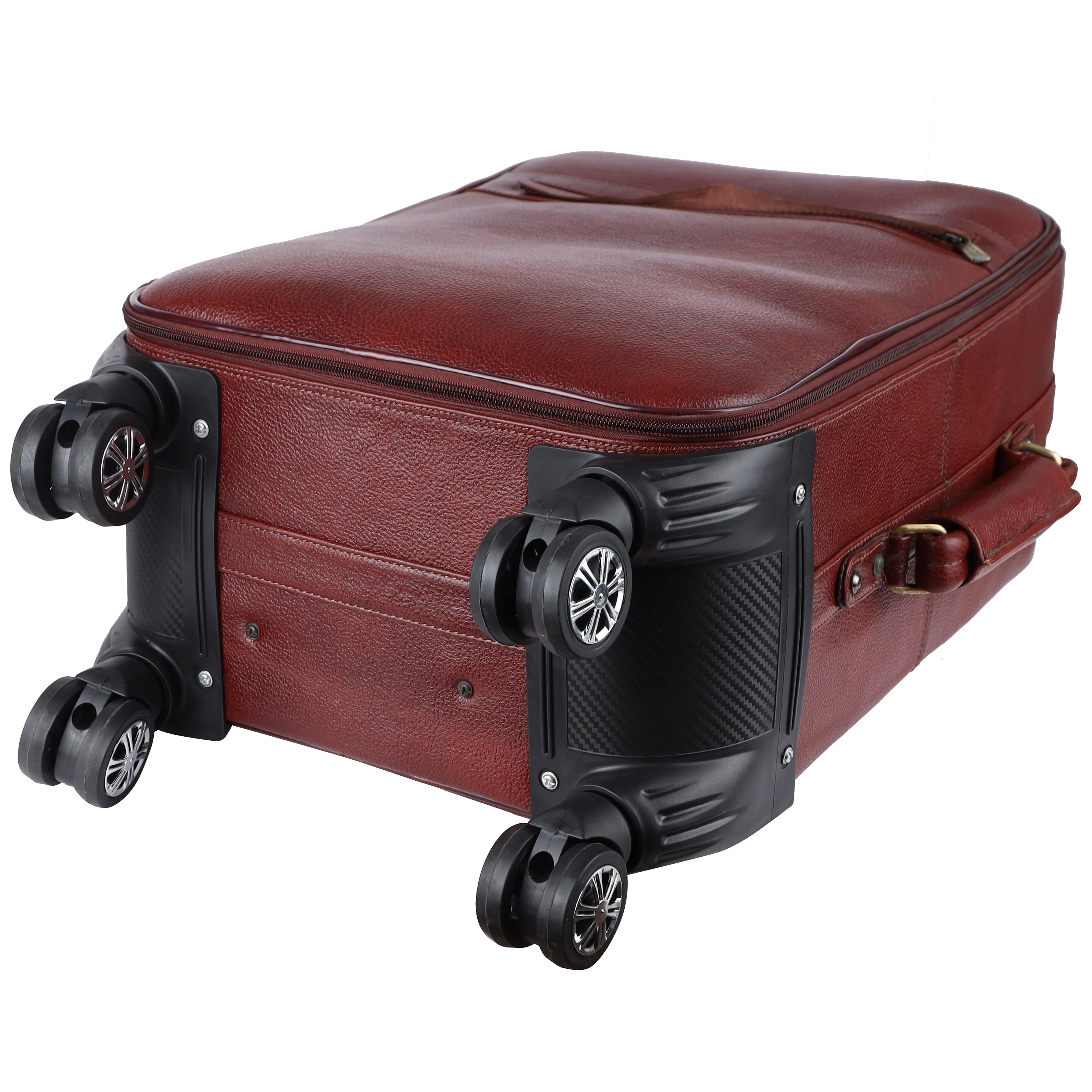 Genuine Leather Premium Travel Trolley Bag