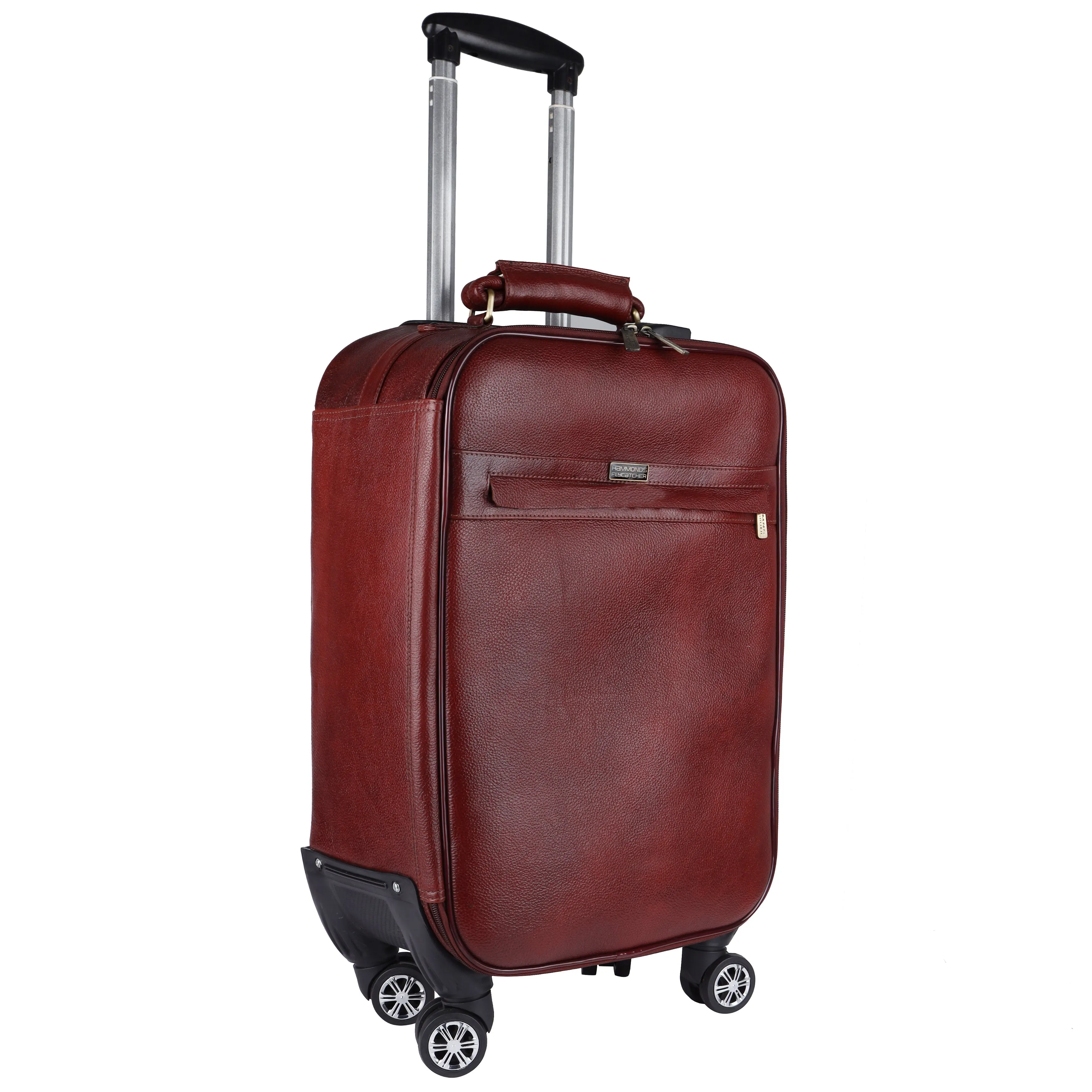 Genuine Leather Premium Travel Trolley Bag