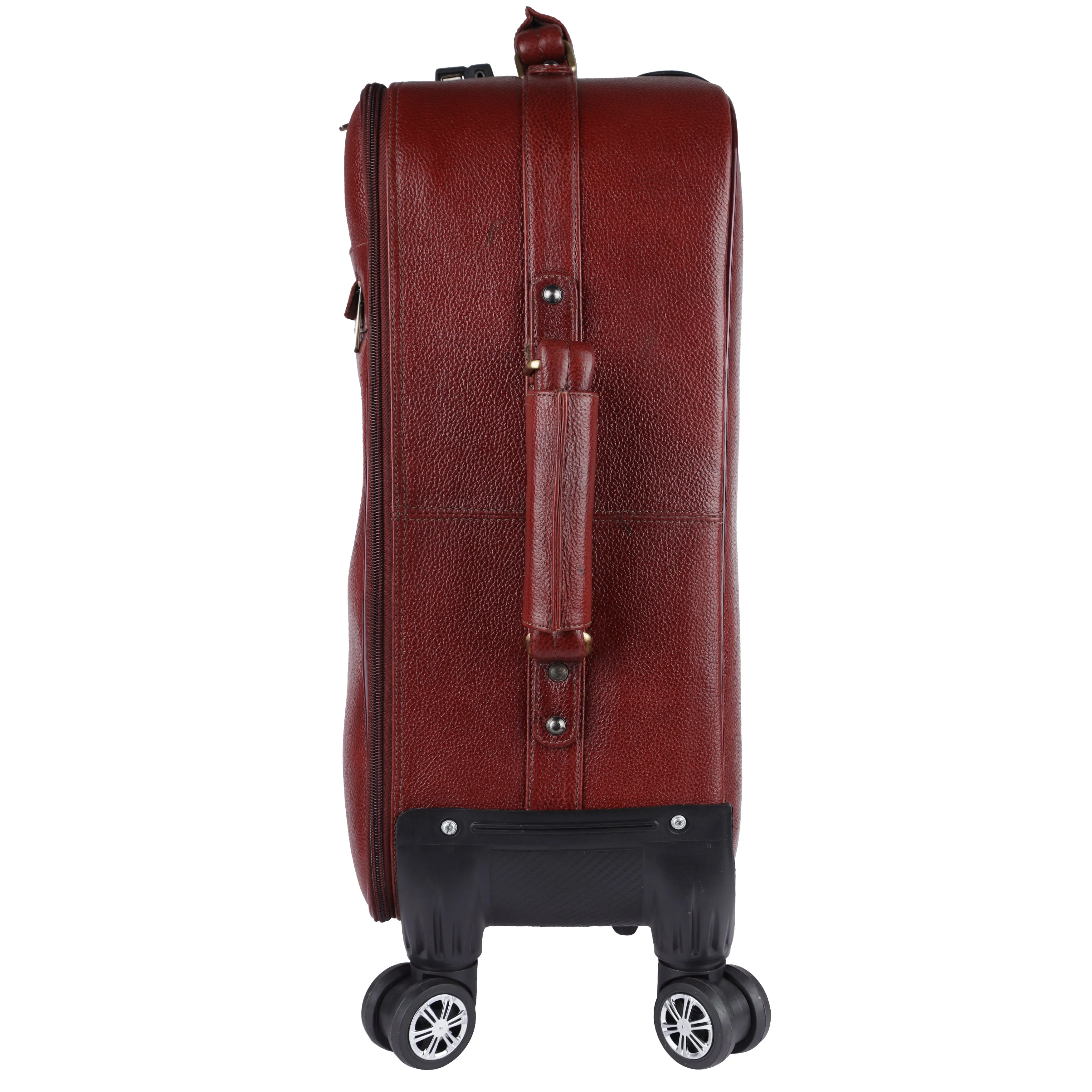 Genuine Leather Premium Travel Trolley Bag