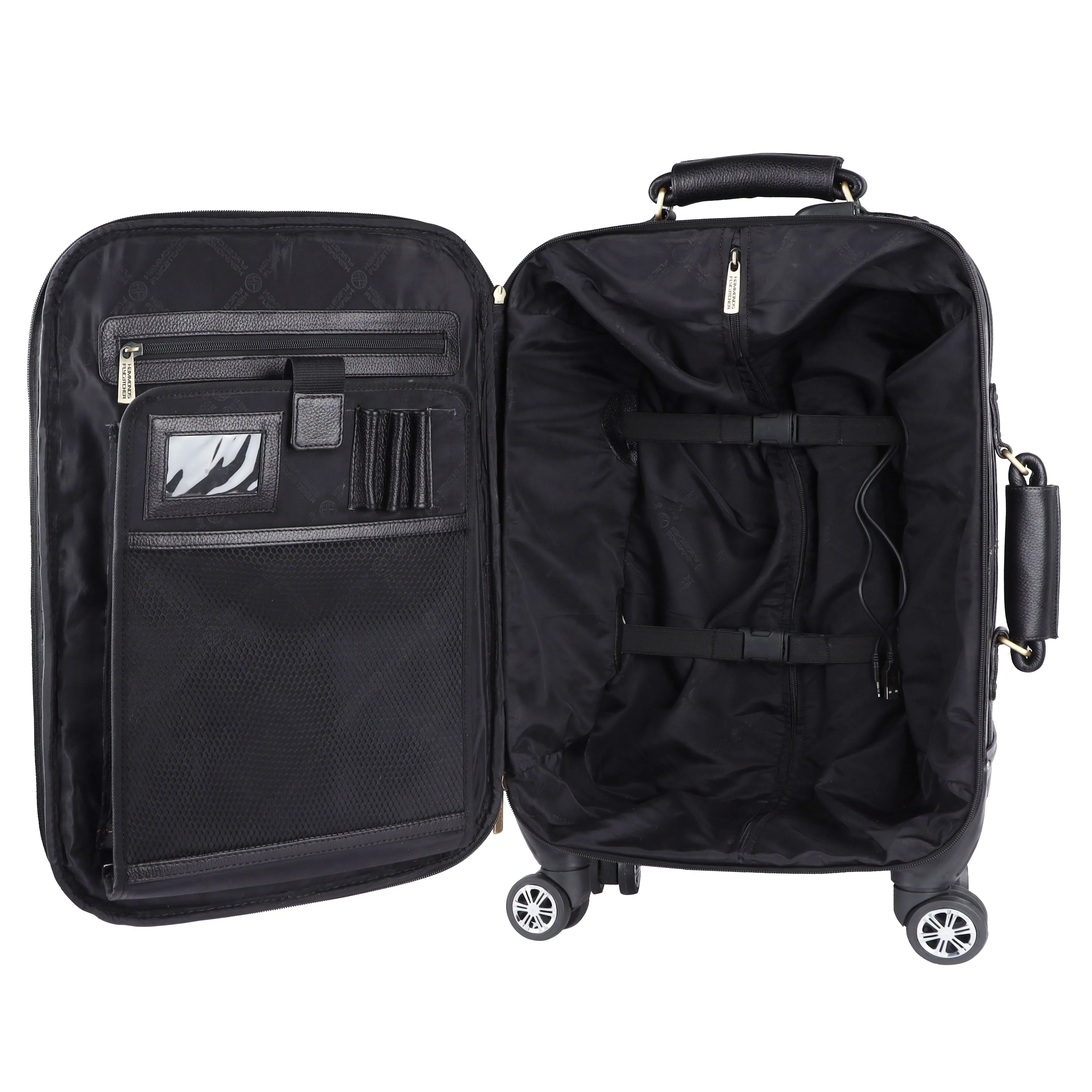 Genuine Leather Premium Travel Trolley Bag