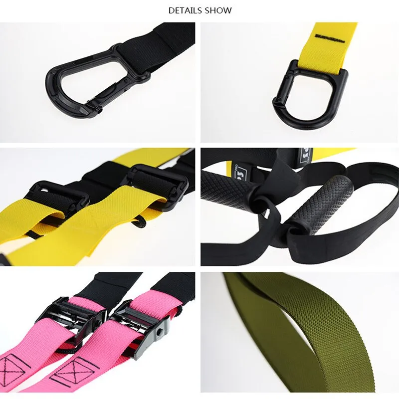 Hanging Training Strap Fitness Suspension Training Belt Sling Body Trainer Resistance Bands Set Fitness Gym Equipment