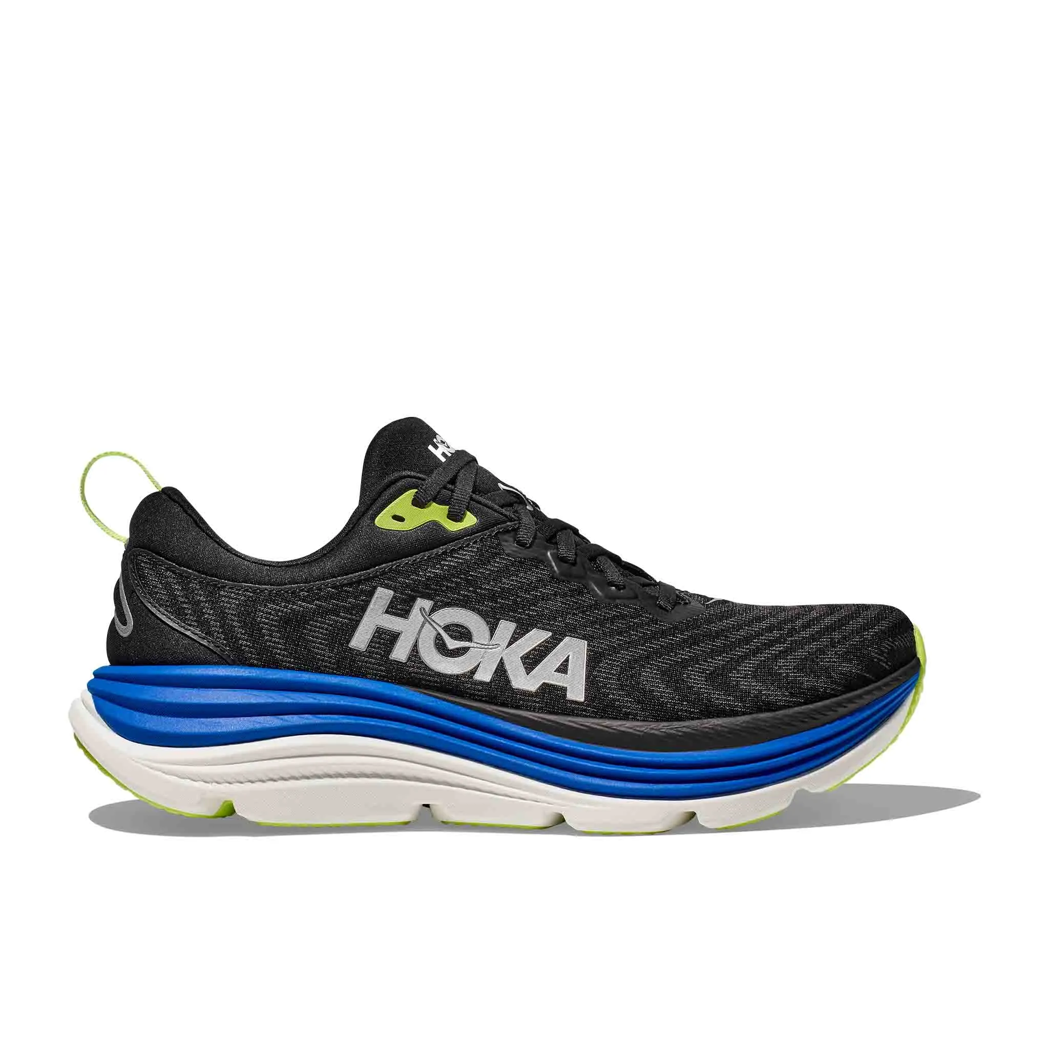 HOKA | Men's Gaviota 5 Running Shoes - Black/Electric Cobalt