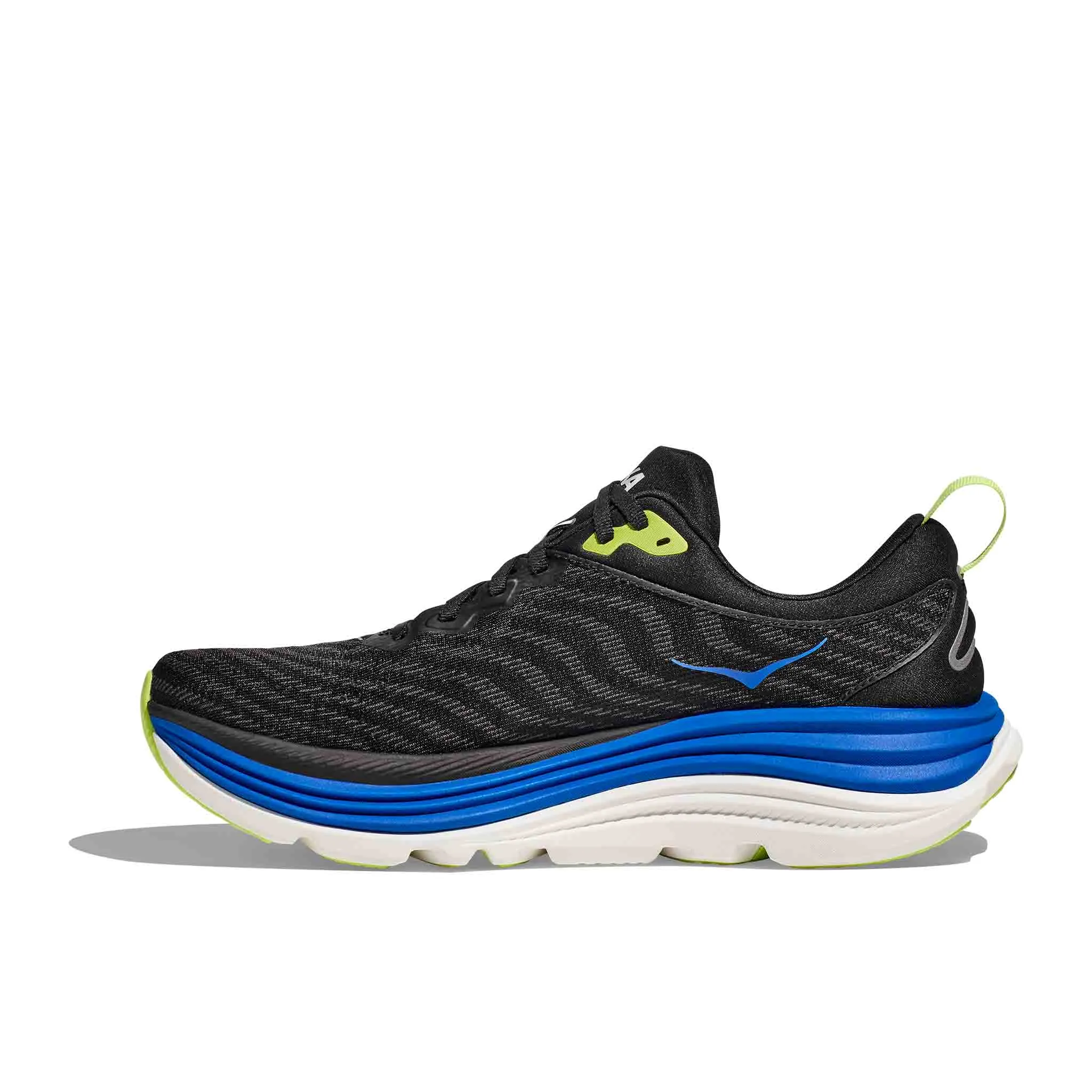 HOKA | Men's Gaviota 5 Running Shoes - Black/Electric Cobalt