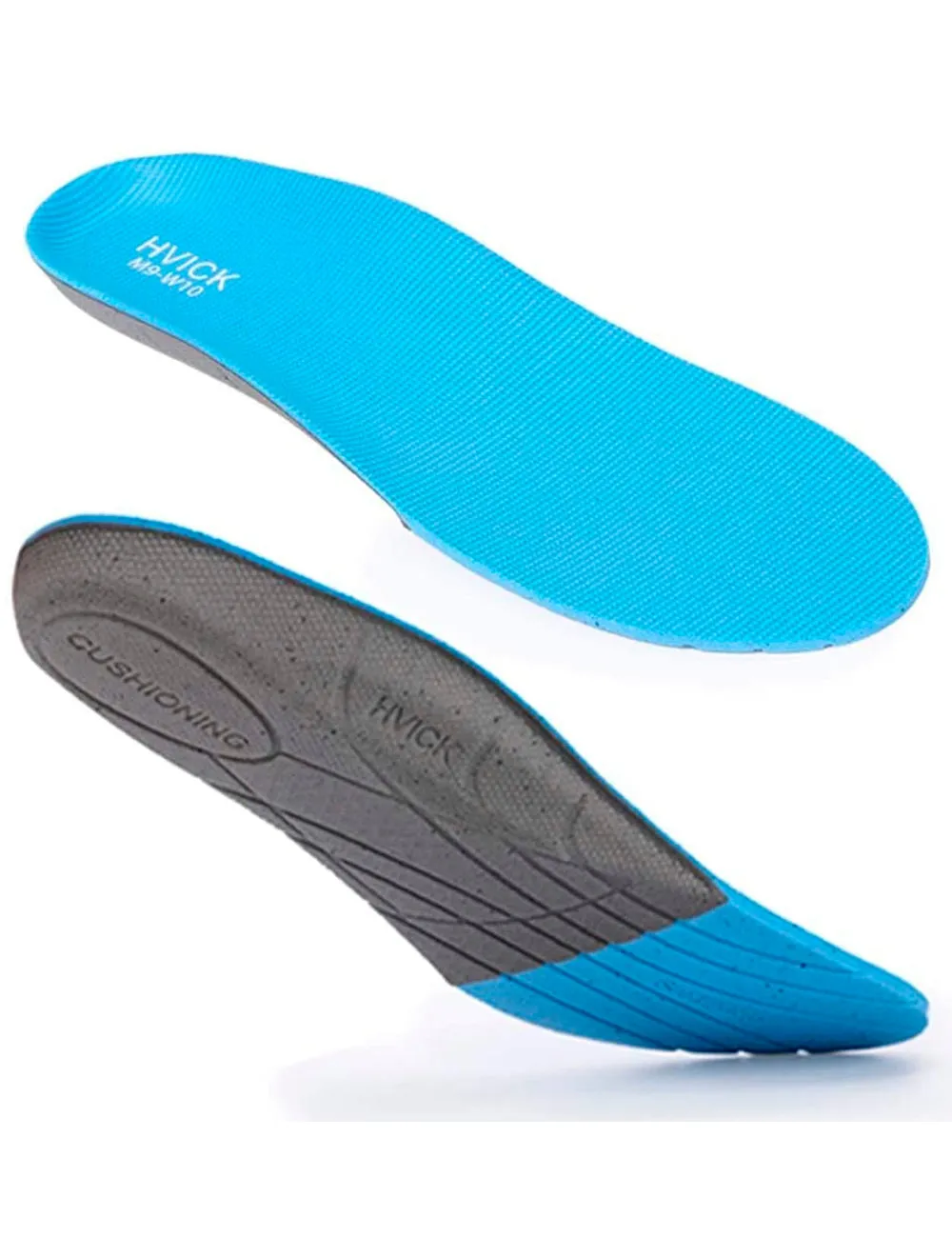 HVick Orthotic Shoes Insoles | Full Length with Arch Support Feet Inserts | Blue