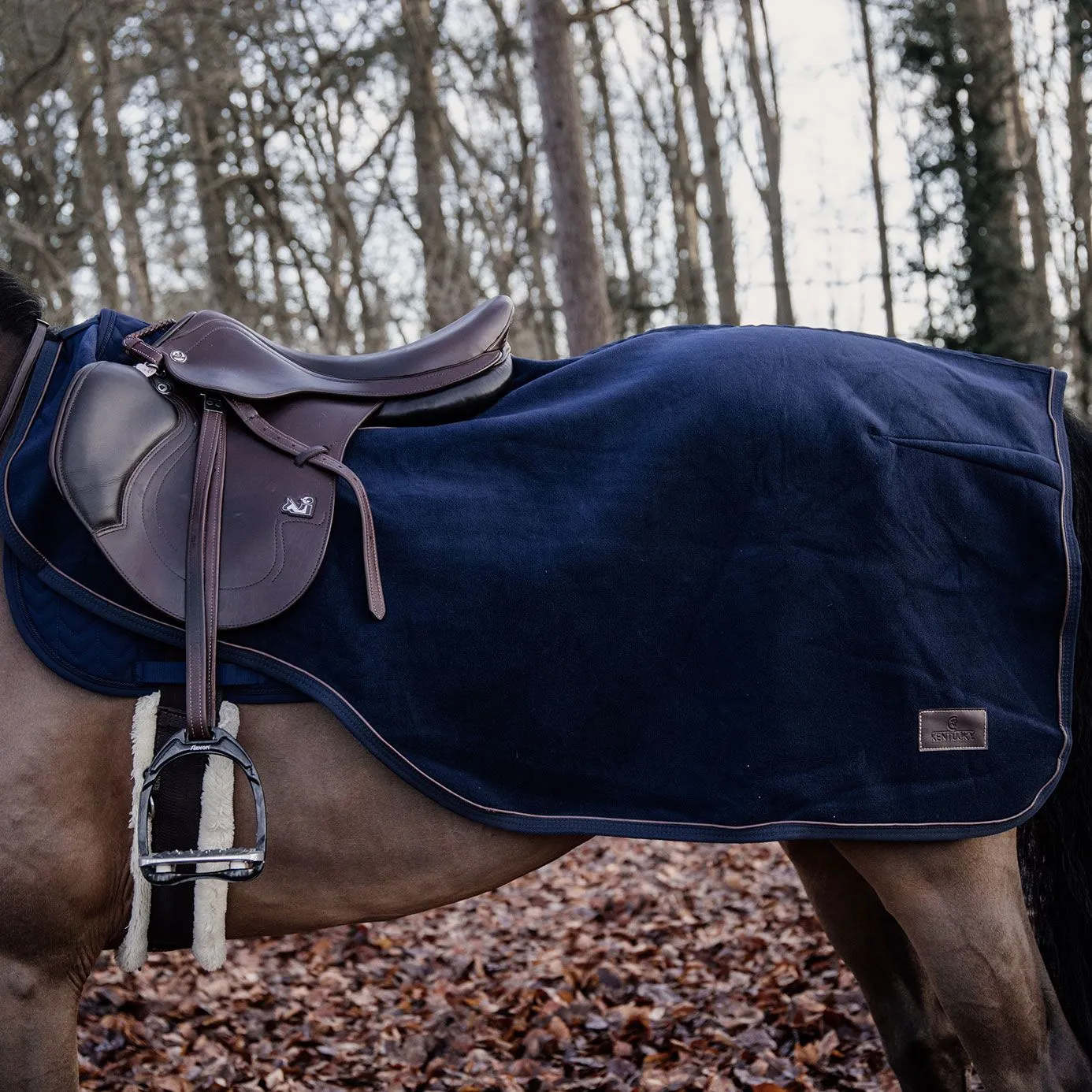 Kentucky Horsewear Heavy Fleece Riding Rug - Navy