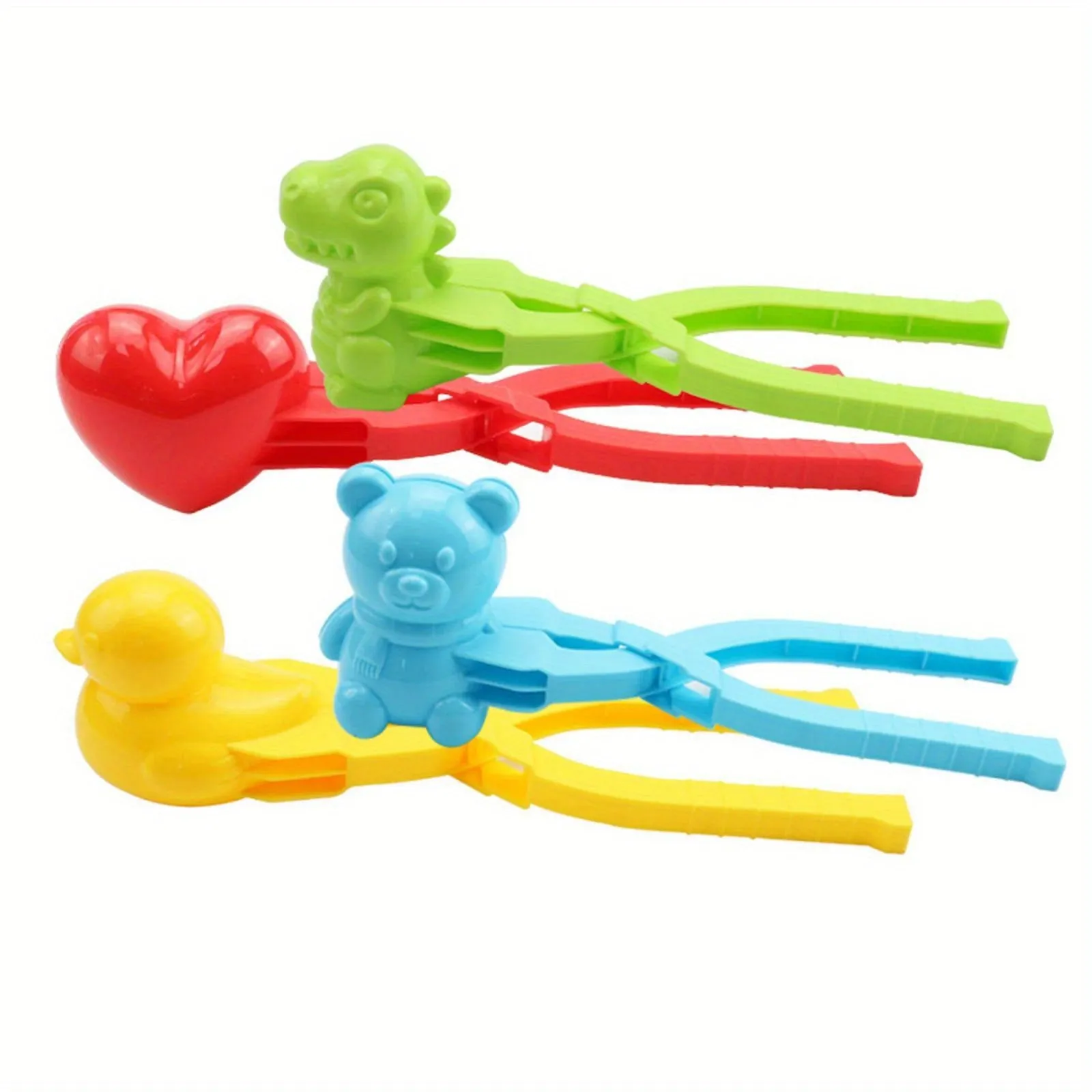 Kids Outdoor Snowball Clip and Shovel Set with Cute Bear Duck Mold