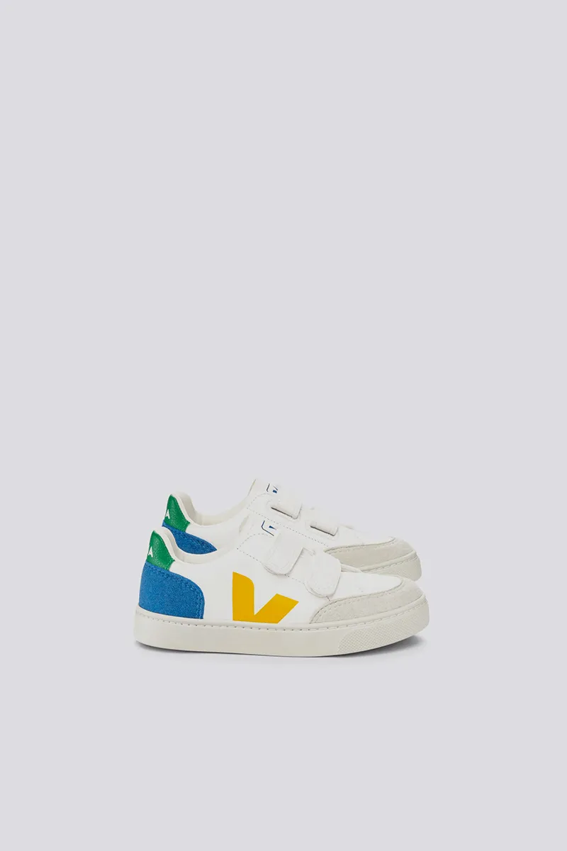 Kids V-12 Chromefree Leather - White / Multico / Indigo