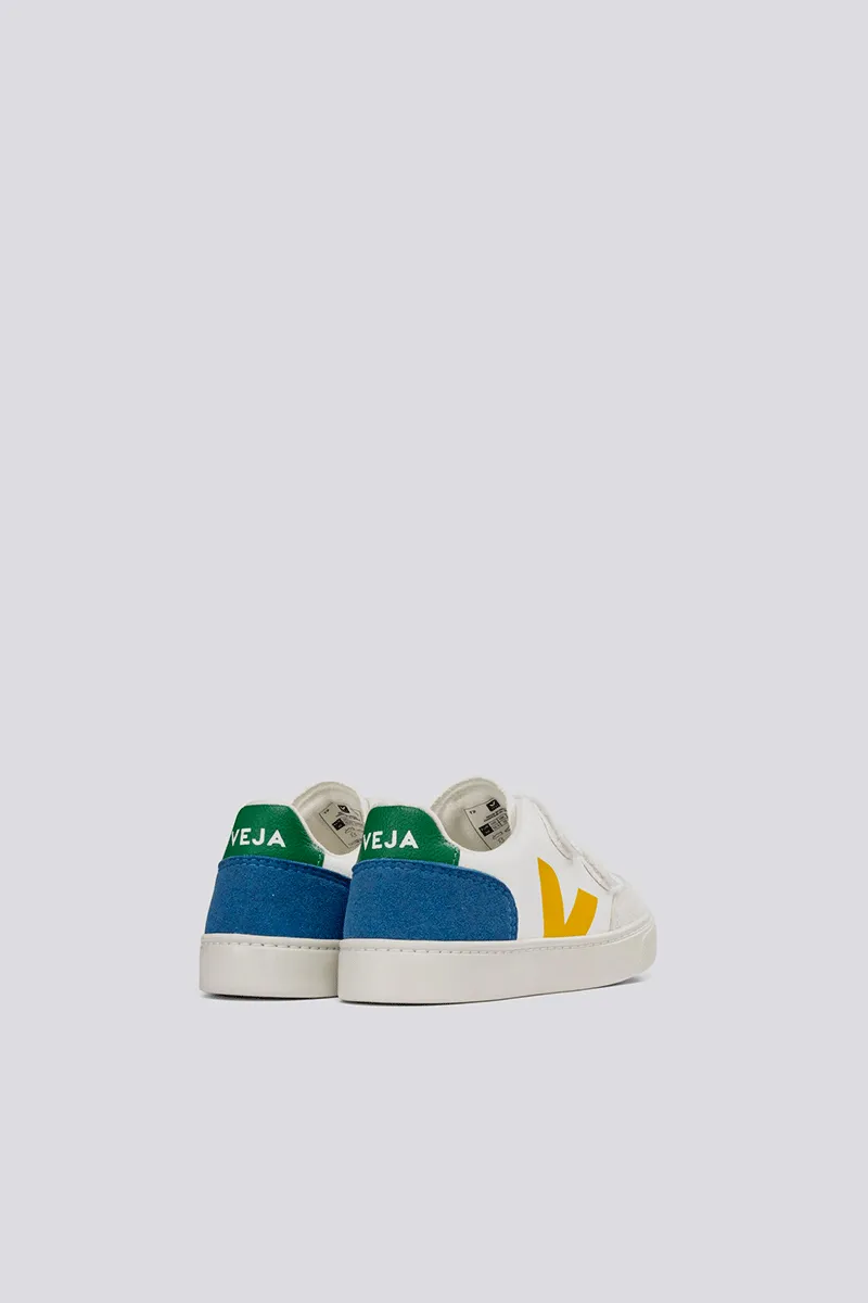 Kids V-12 Chromefree Leather - White / Multico / Indigo