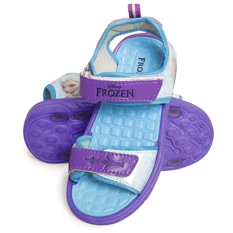 Kidsville Kids Girls Frozen Printed Purple Sandals