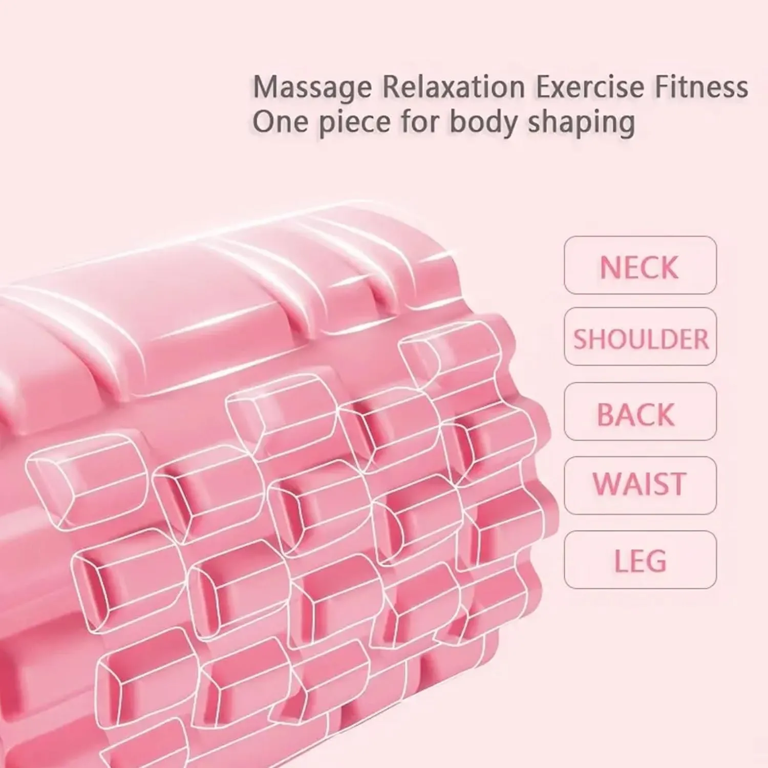 Kuber Industries Foam Roller For Exercise, Back Pain, Knee Pain-Pack of 3 (Pink)