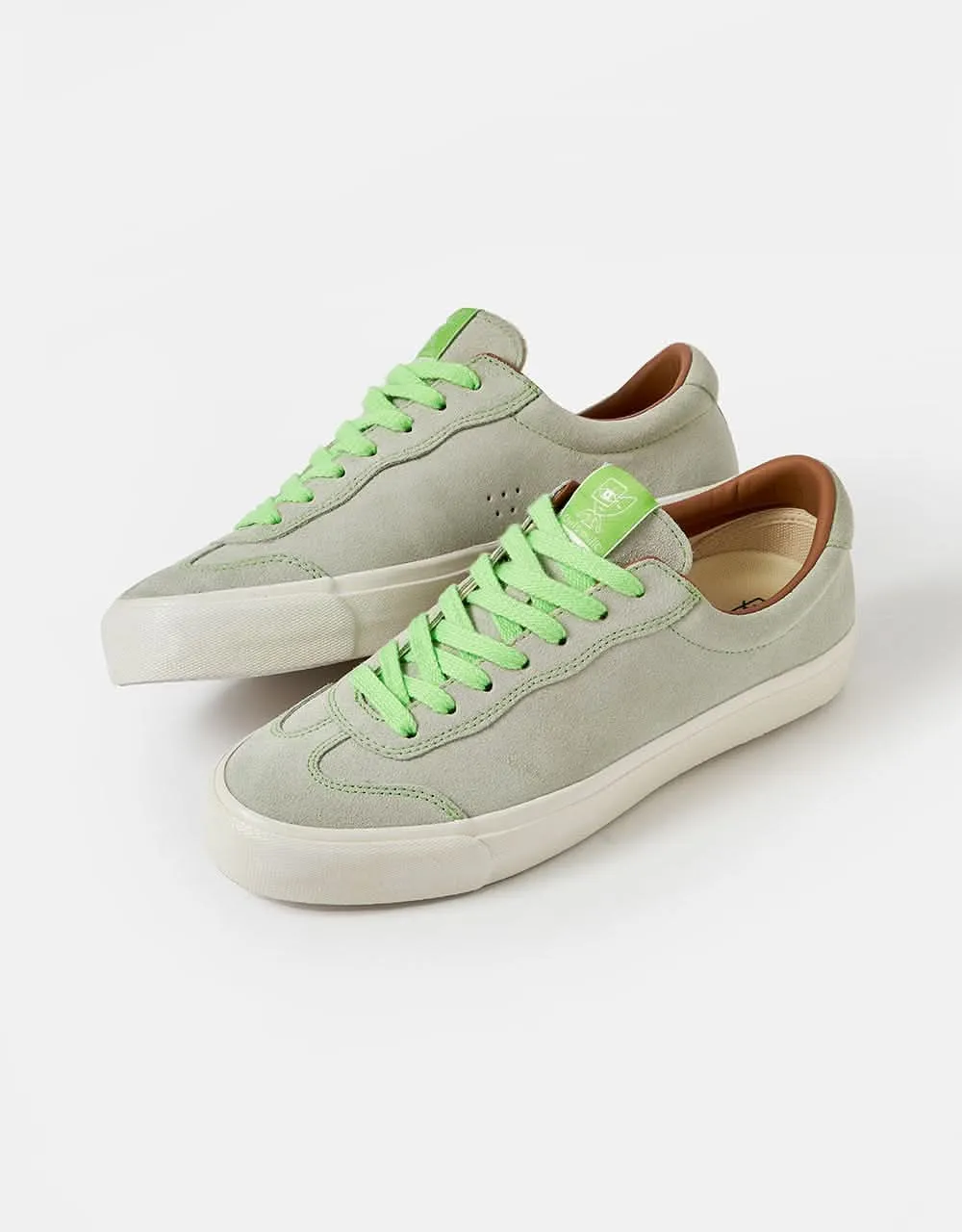 Last Resort AB VM004 Milic Suede Skate Shoes - Green Tint/White