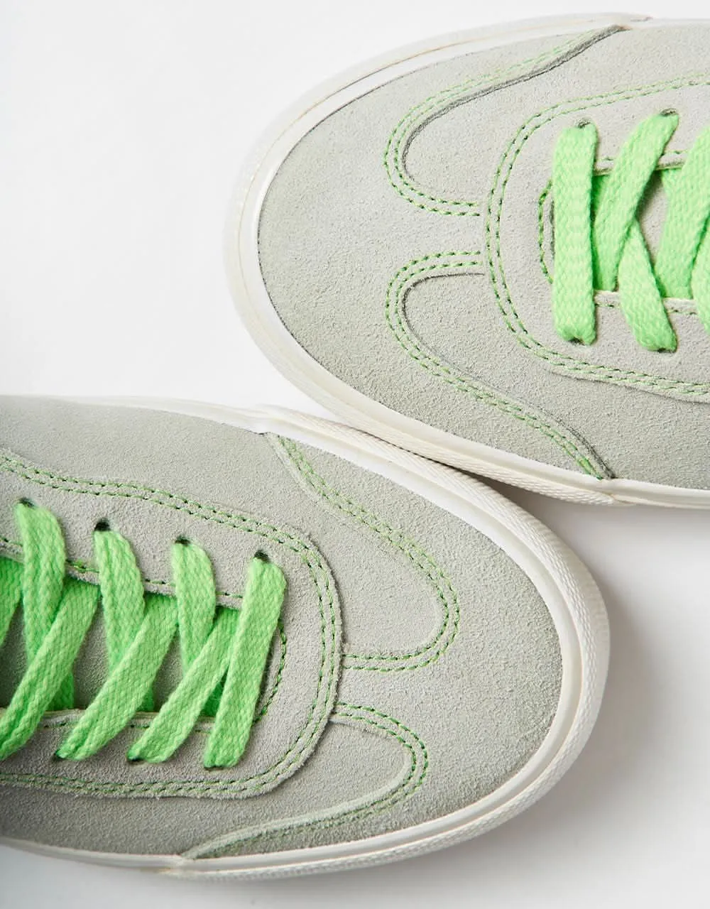 Last Resort AB VM004 Milic Suede Skate Shoes - Green Tint/White