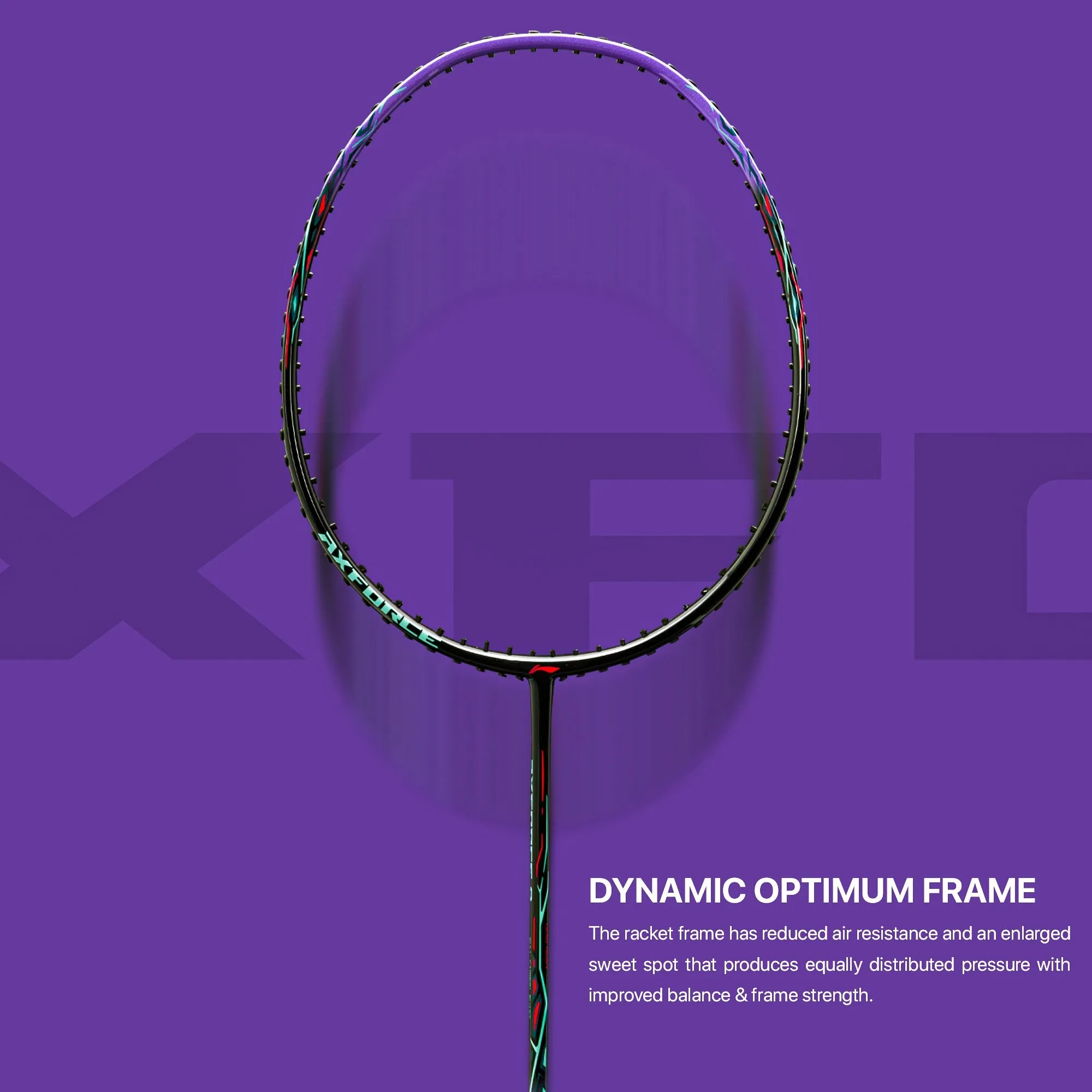 Li-Ning Axforce Strung Badminton Racquet (Black / Purple)