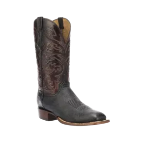 Lucchese Boots Men's  Lance Black Ostrich Boots