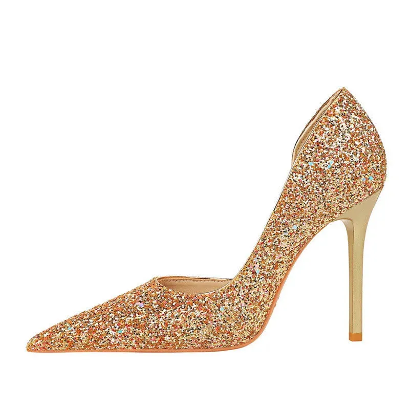 Magically Glittery High Heels Stiletto Sparkly Party Shoes