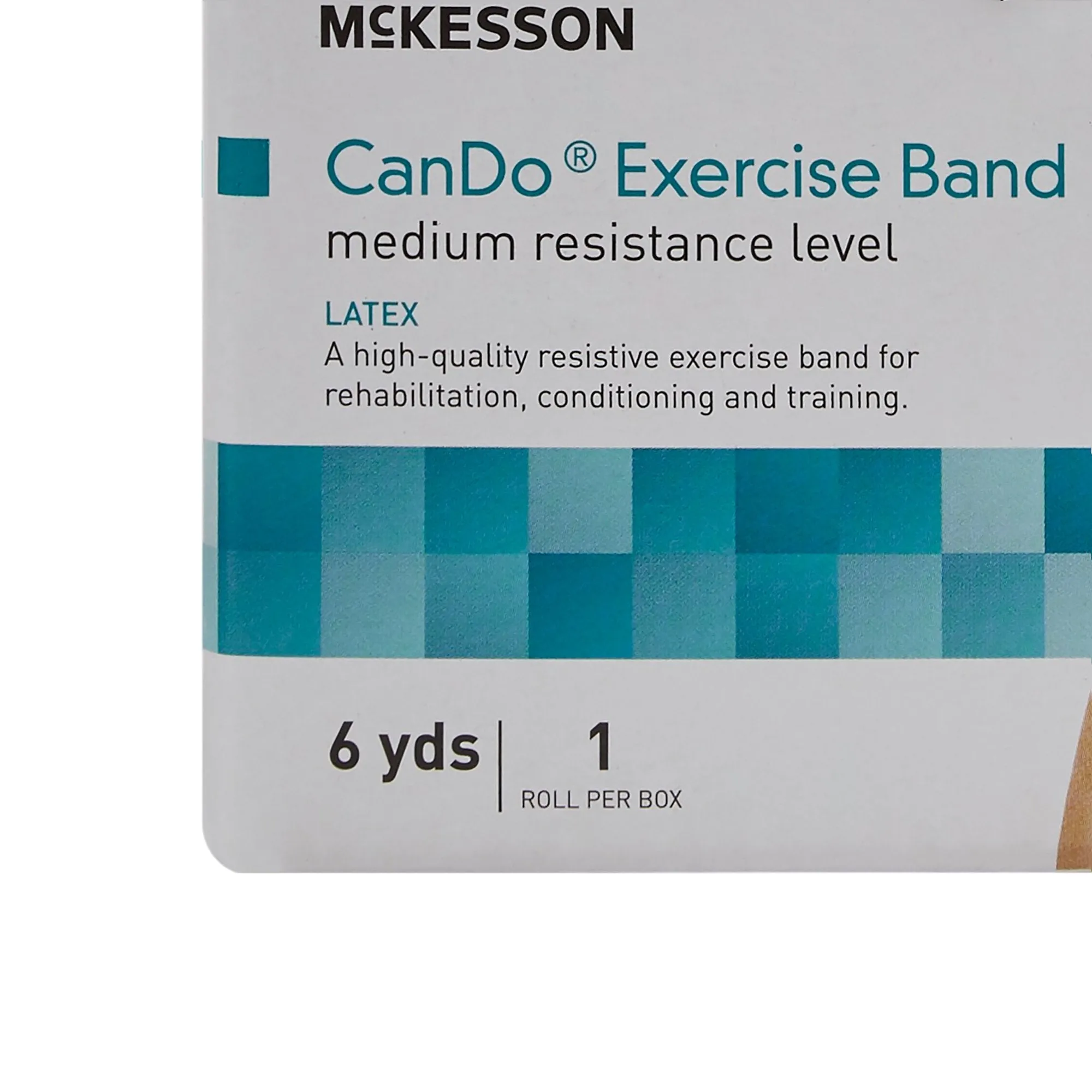 McKesson CanDo® Exercise Resistance Band, Green, 5 Inch x 6 Yard, Medium Resistance