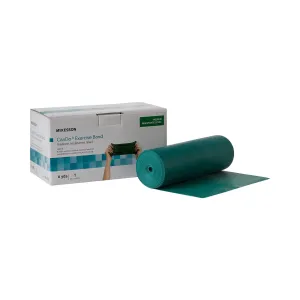 McKesson CanDo® Exercise Resistance Band, Green, 5 Inch x 6 Yard, Medium Resistance