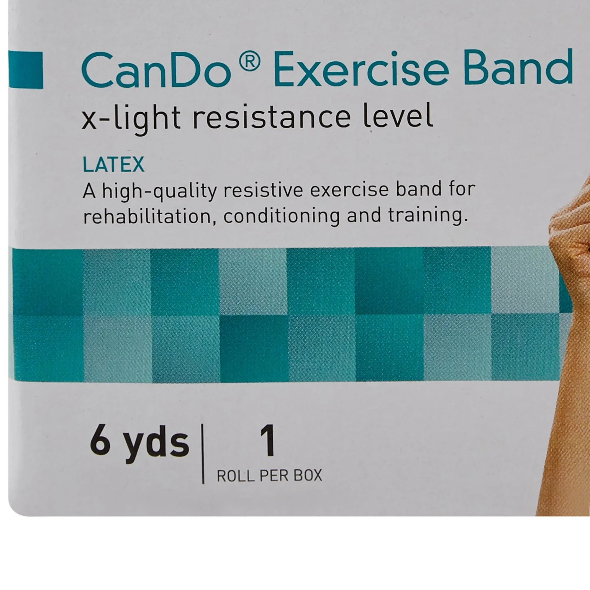 McKesson CanDo® Exercise Resistance Band, Yellow, 5 Inch x 6 Yard, X-Light Resistance