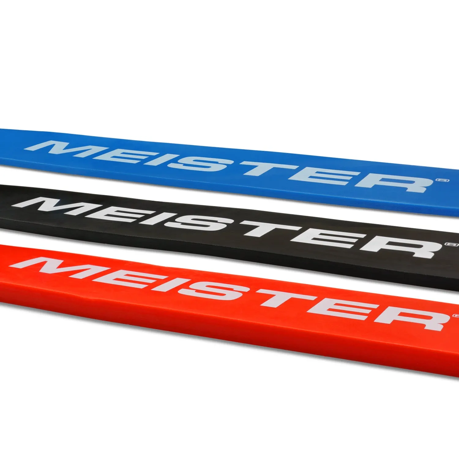 Meister X Band Comfort-Width 41" x 2" Resistance Bands - Heavy 3 Band Set