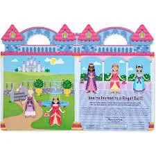 Melissa & Doug - 67 Reusable Puffy Sticker Plus Fold-and-Go Play Scenes! - Princess