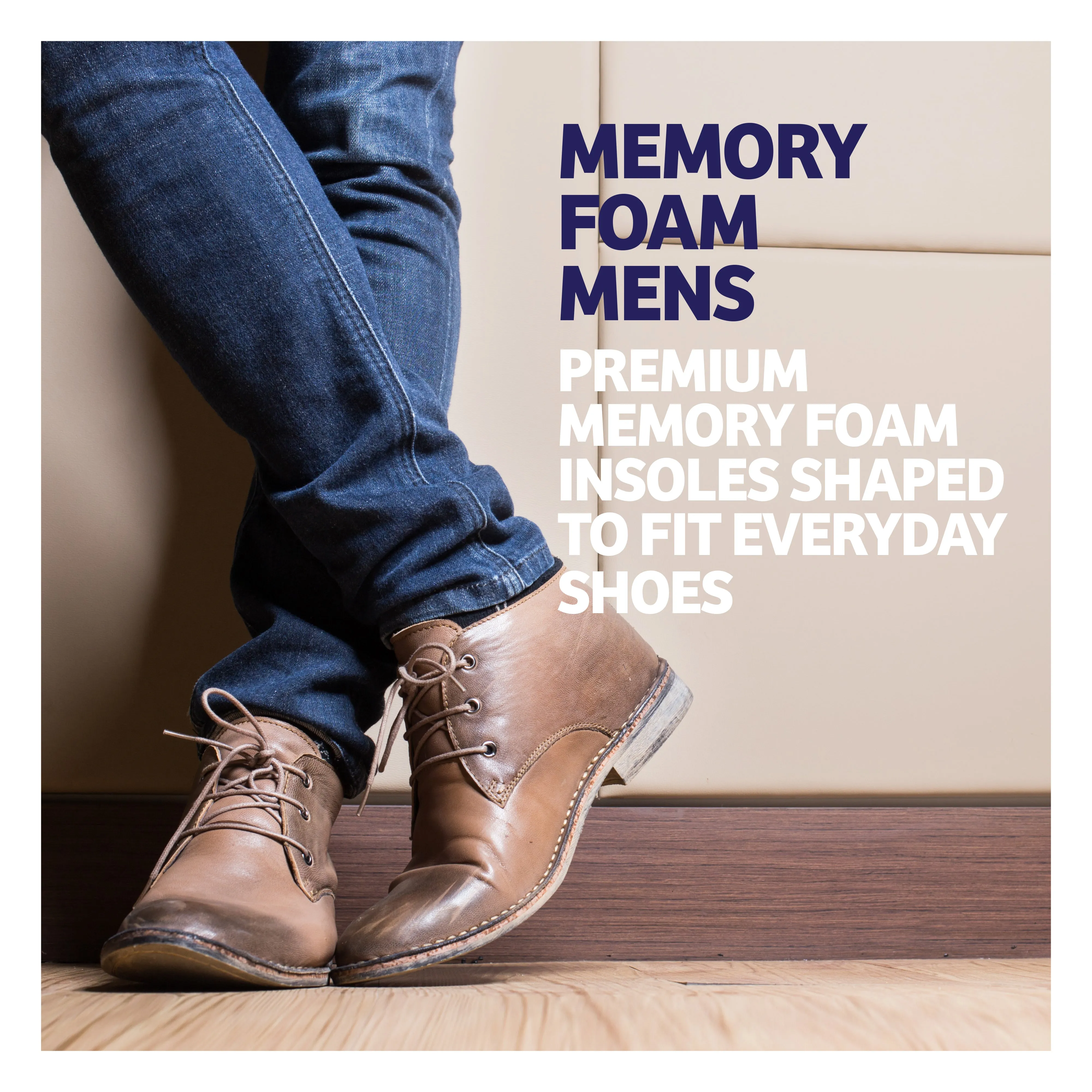 Men's Memory Foam Insoles, 1 pair