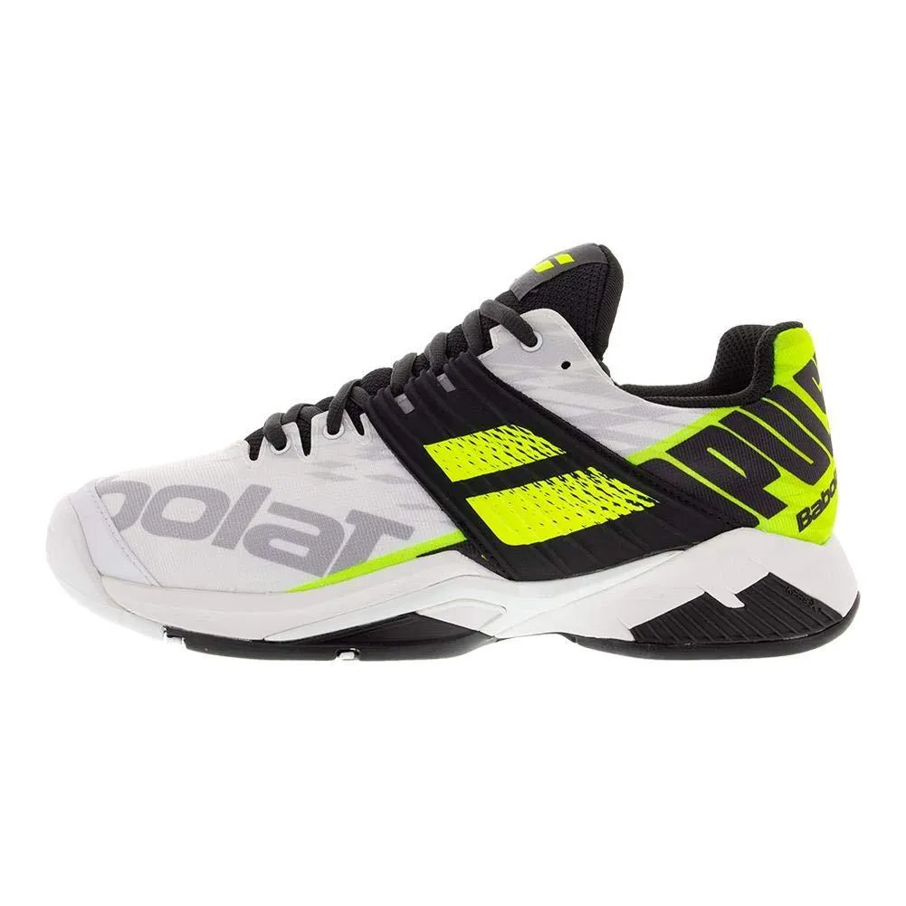 Men's Propulse Fury White and Fluo Aero All Court Tennis Shoes