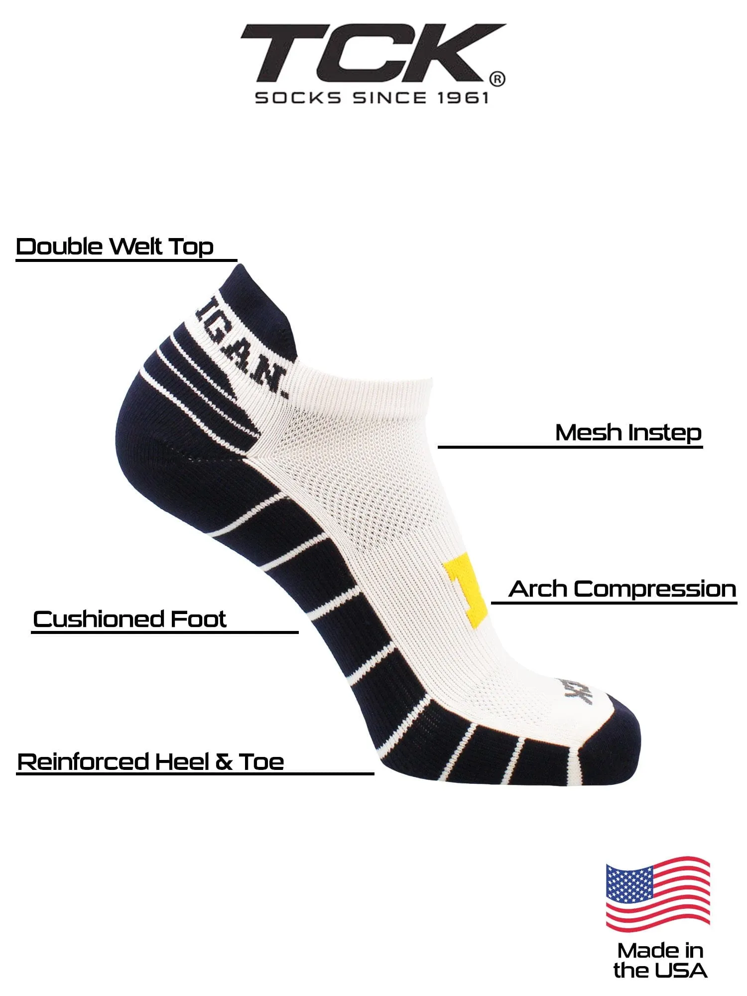 Michigan Wolverines Golf Socks