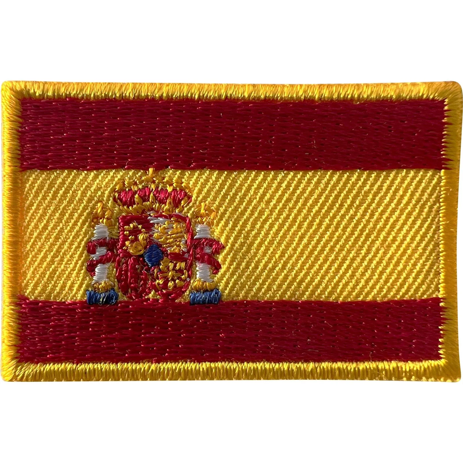 Mini Spain Flag Patch Iron Sew On Clothes T Shirt Small Spanish Embroidery Badge