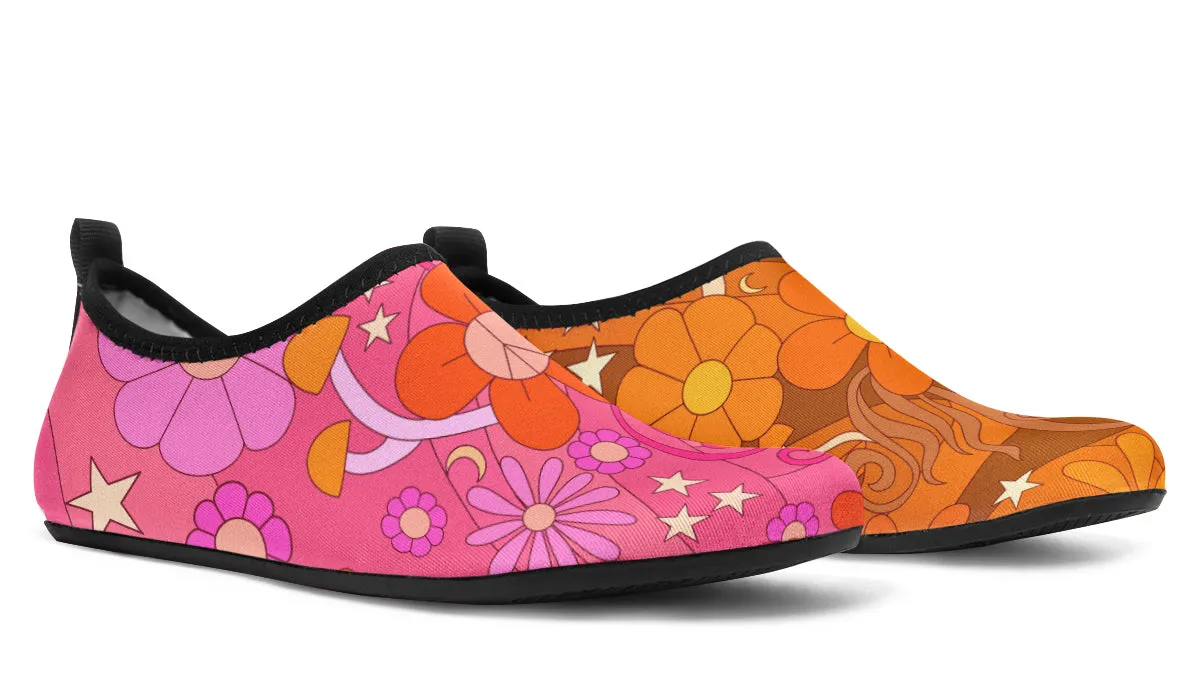 Molly's Mismatched Retro Daisies Water Shoes