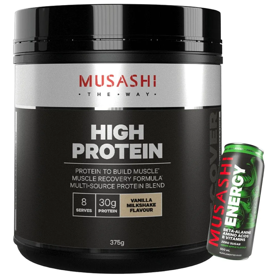 Musashi High Whey Protein Powder 375g