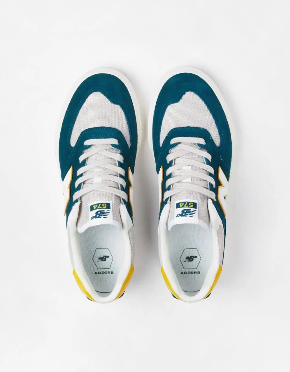 New Balance Numeric 574 Vulc Skate Shoes - Spruce/White