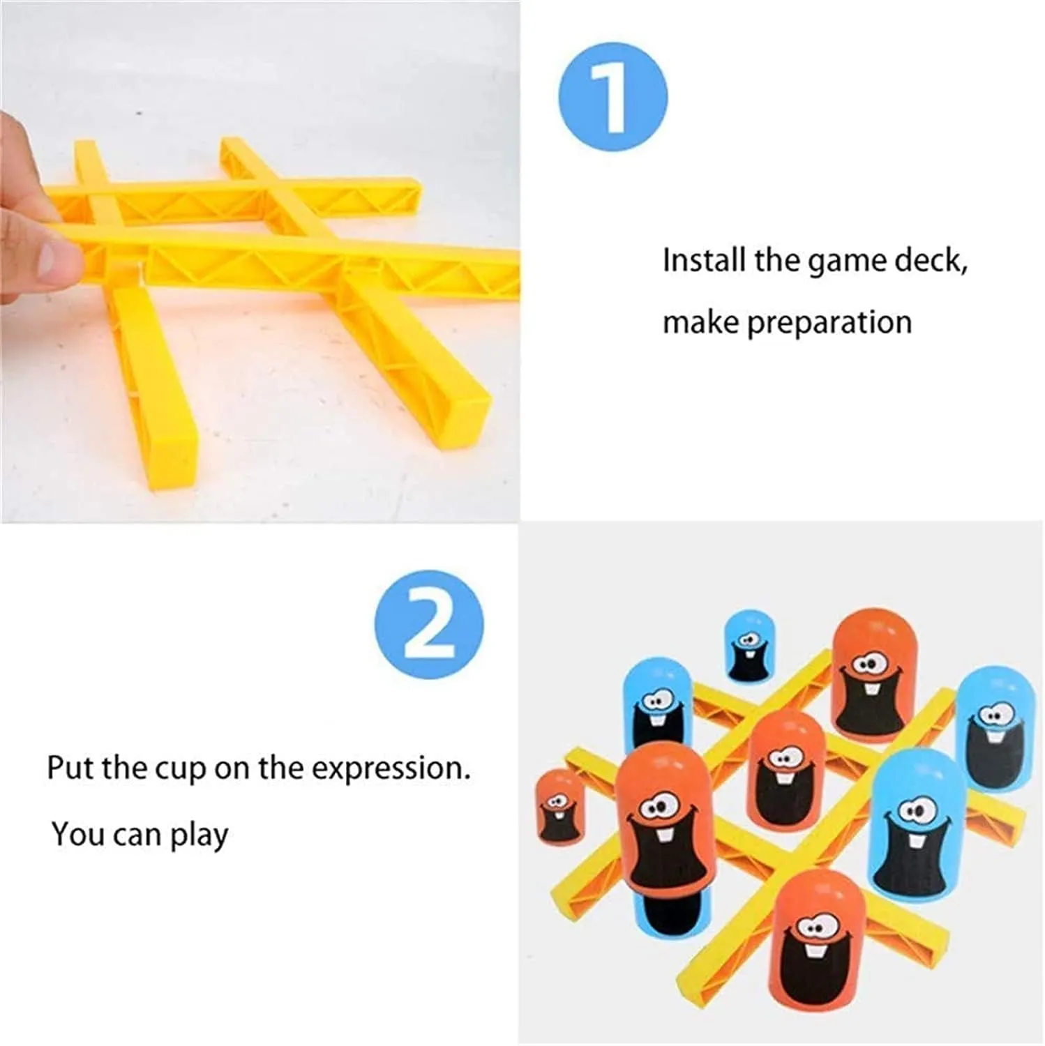 Nizomi Tic Tac Toe Game, Gobble Game, Board Game Indoor, Family Games to Play and A Classic Game Home Decor - Kids Brain Development Toys - Brain Games for Kids, Adults