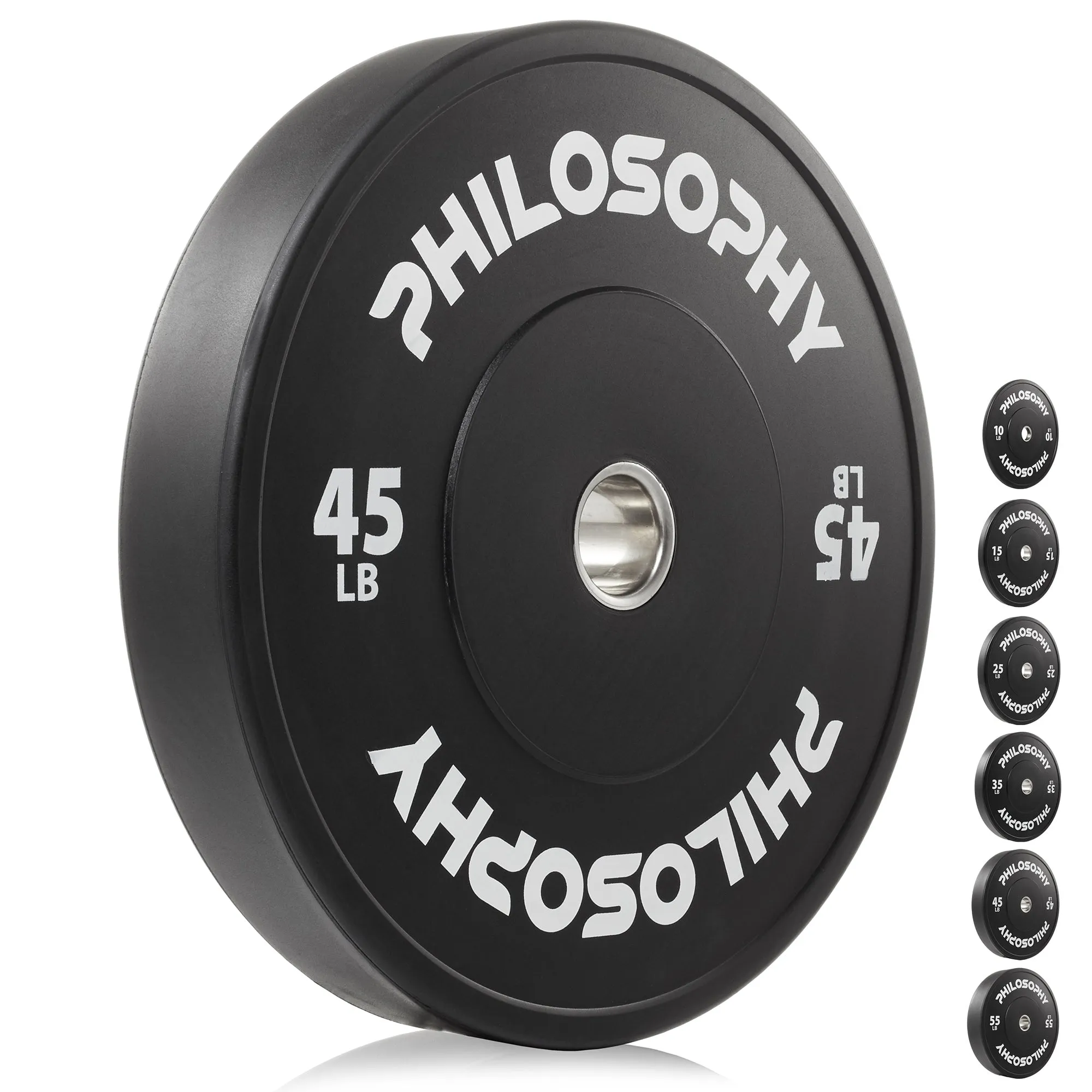 Olympic 2-Inch Rubber Bumper Plate - Black, Single Weight Plate