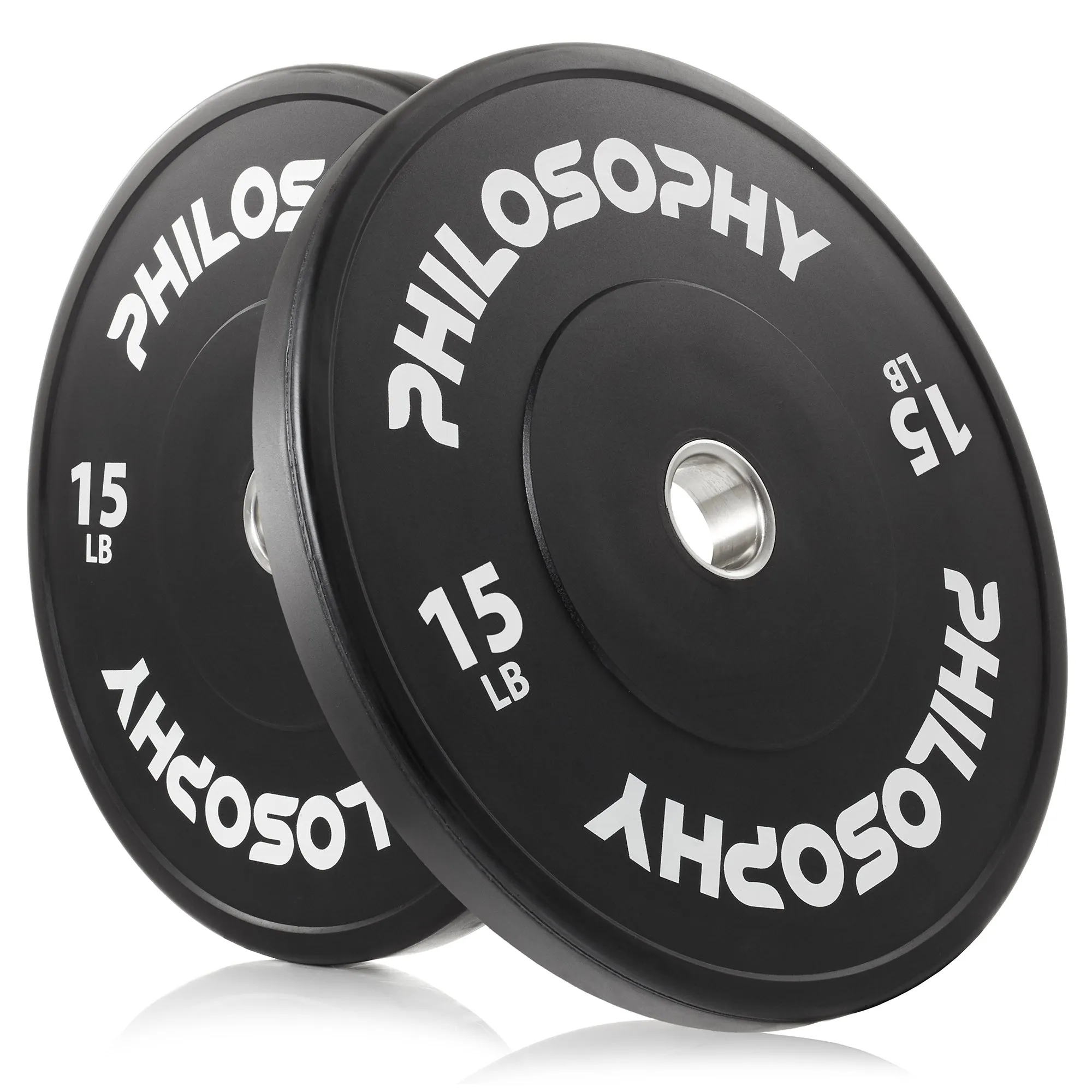 Olympic 2-Inch Rubber Bumper Plate - Black, Single Weight Plate