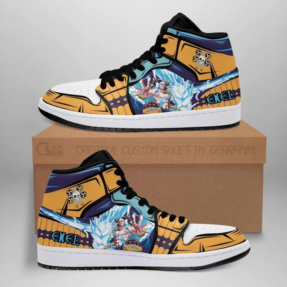 OP Enel Sneakers Goro Goro no Mi Custom Anime Shoes