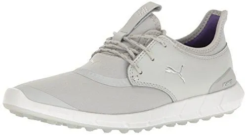 PUMA Women's Ignite Spikeless Sport WMNS Golf Shoe, Gray Violet Silver-Royal Purple, 8.5 Medium US