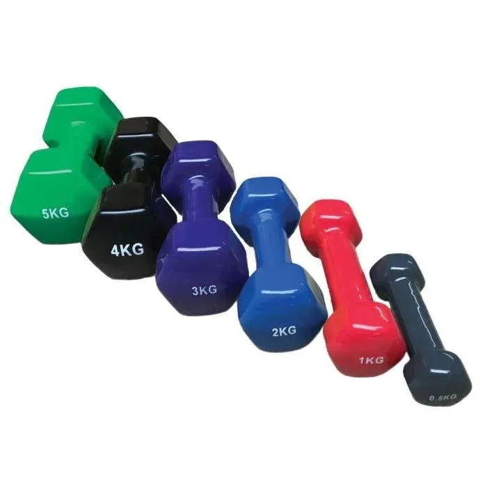 Pure Fitness Vinyl Exercise & Toning Dumbbells Set [WS]