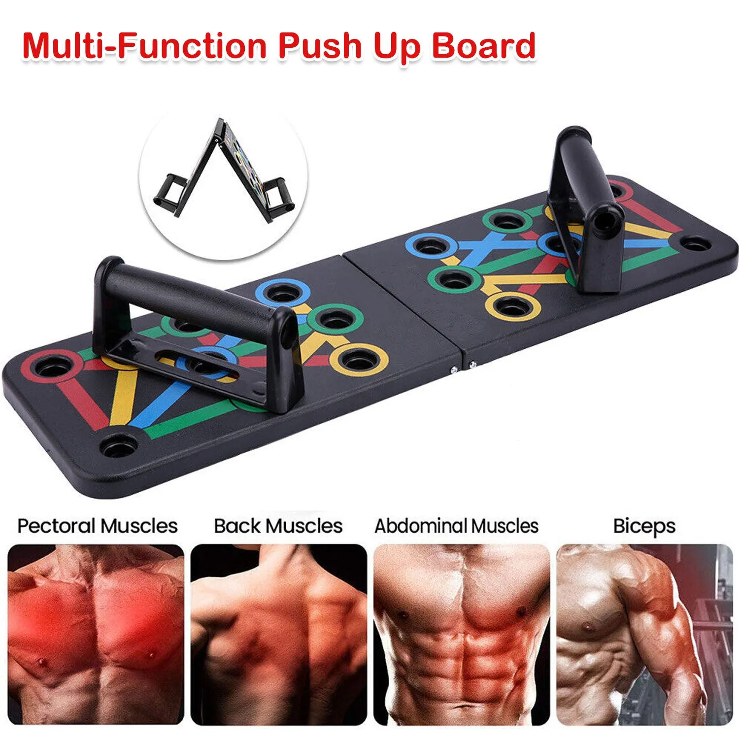 Push Up Board Rack Bar Grip Handle Exercise Core Training Gym Workout Fitness Stand