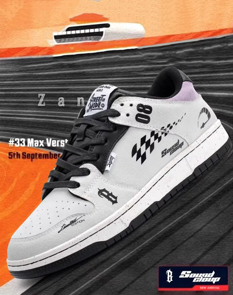 Racing Design Graffiti All-Match Sports Men's Casual Shoes