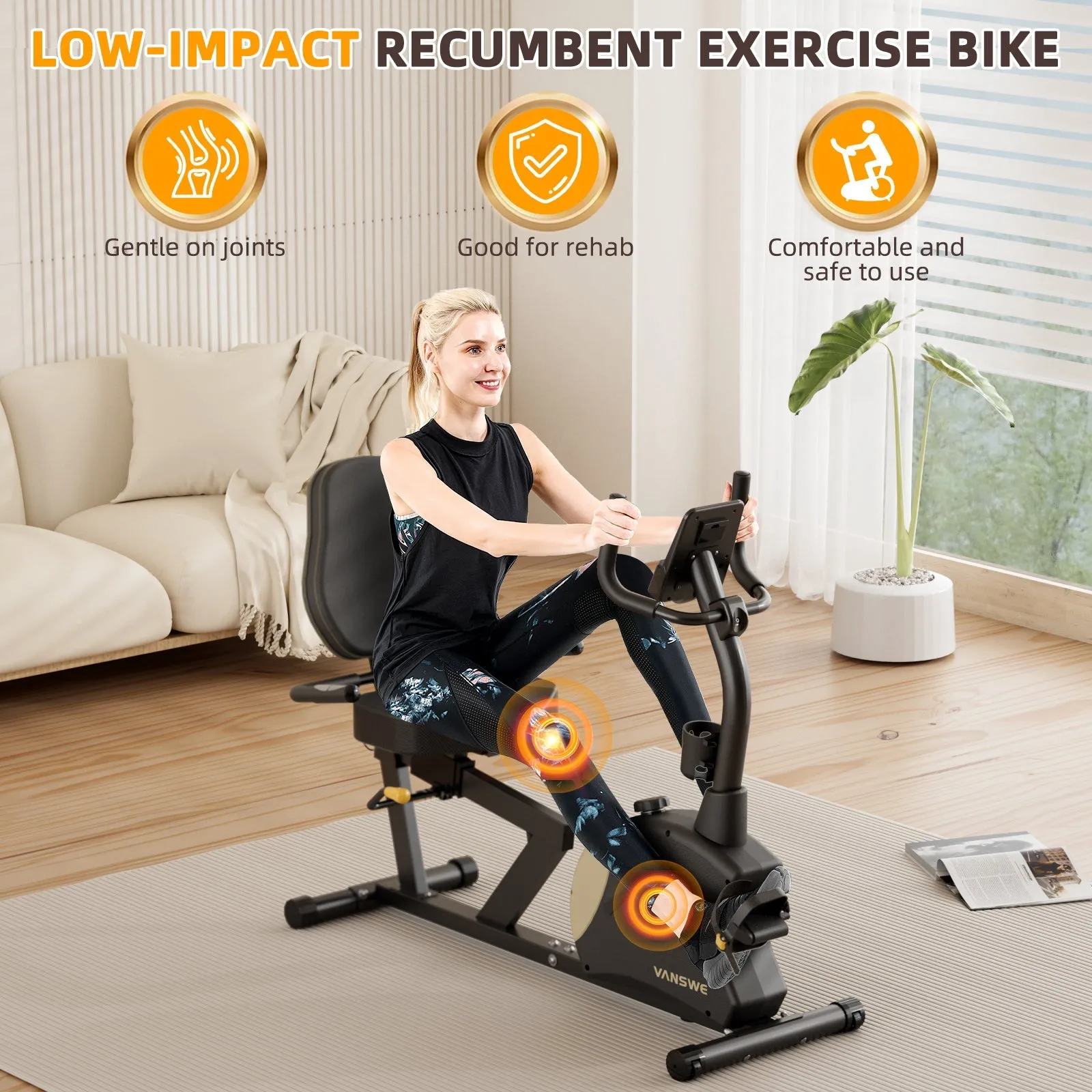 Recumbent Exercise Bike (2024) for Adults Seniors Home Cardio Workout and Physical Therapy