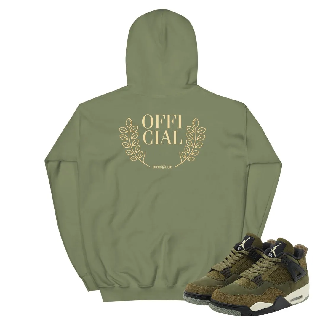 RETRO 4 CRAFT "MEDIUM OLIVE" OFFICIAL HOODIE