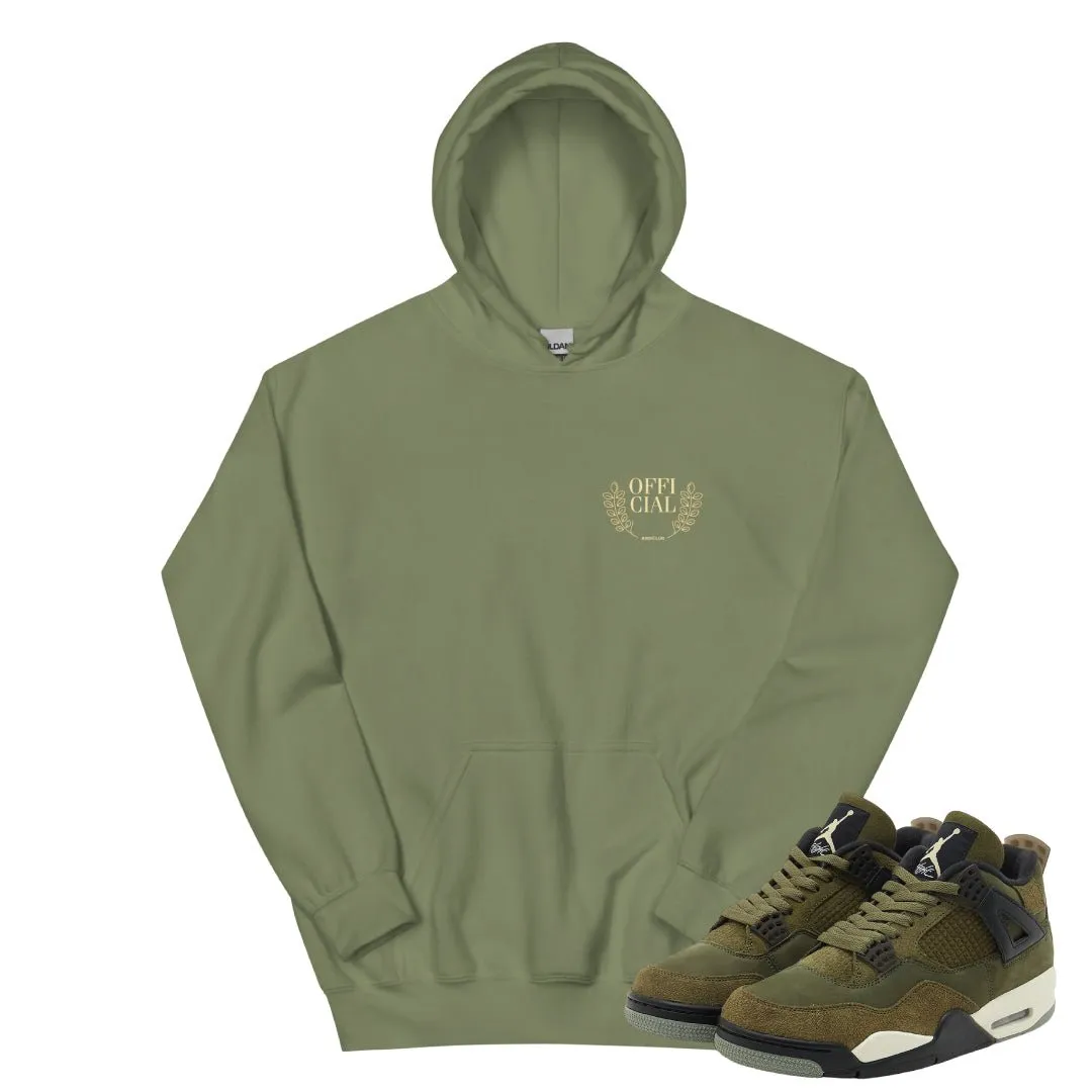 RETRO 4 CRAFT "MEDIUM OLIVE" OFFICIAL HOODIE