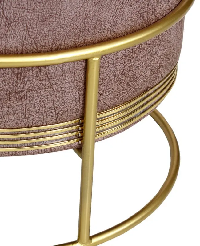 Shadowkart Ottoman Pouffes Sitting Mudda Puffies Stool for Living Room Pouf Dressing Table Puffy Footstool for Office or Home Decoration, Suede Fabric, Metal Ring Leg, 16x16x18 Inch, Mouse