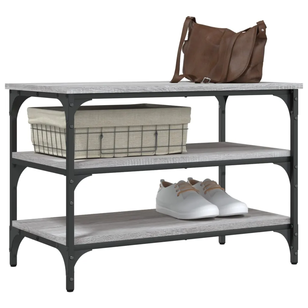 Shoe Bench Grey Sonoma 70x38.5x49 cm Engineered Wood