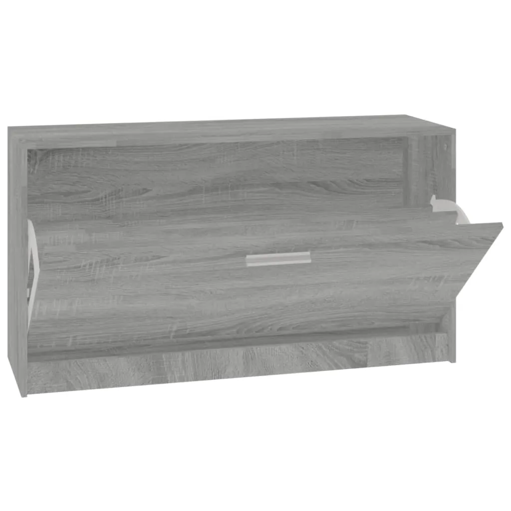 Shoe Bench Grey Sonoma 80x24x45 cm Engineered Wood